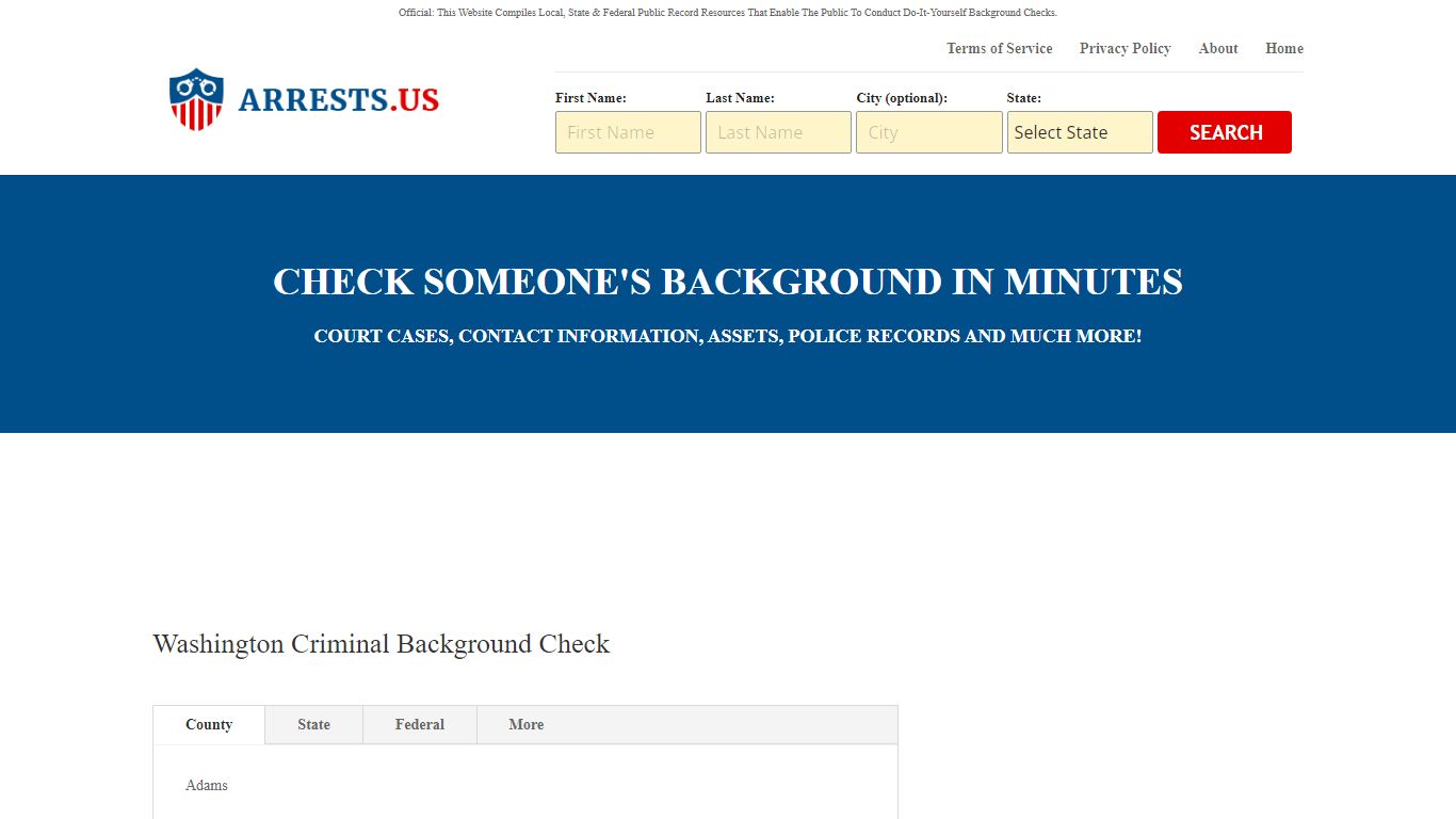 Free Washington Background Check - Arrests, Criminal Court ...